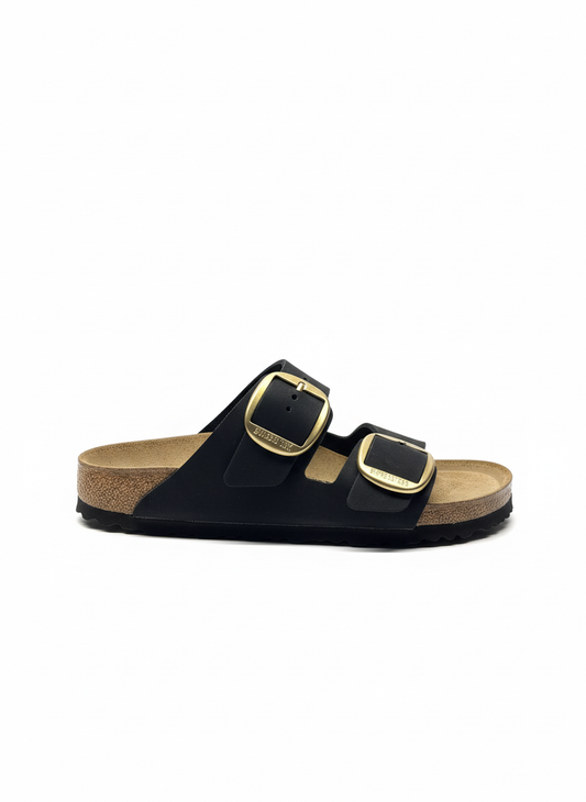 Arizona Big Buckle Nubuck Leather Women Narrow black