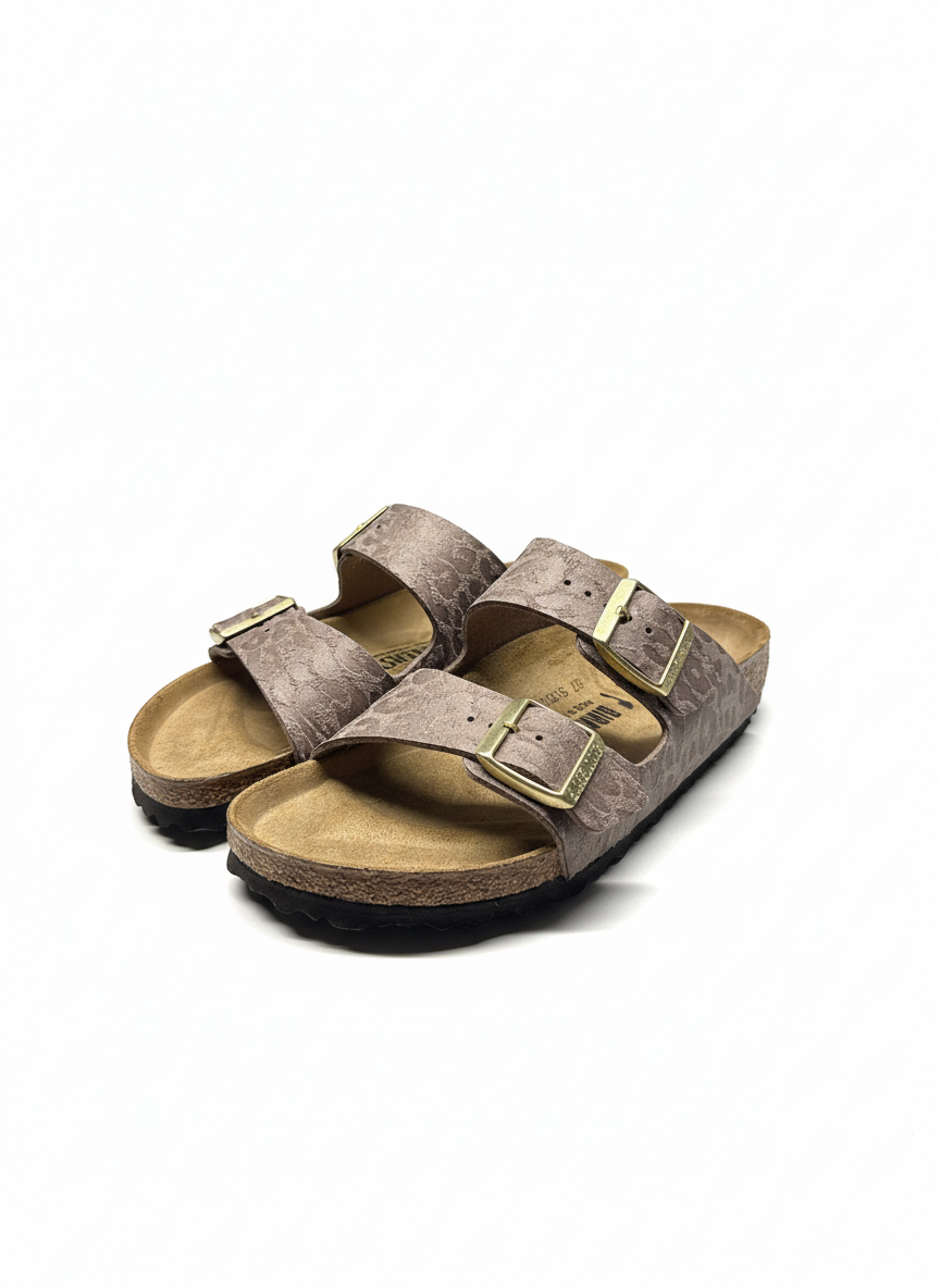 Arizona Synthetics Women Narrow syn leo grey taupe | Bildmaterial bereitgestellt von SHOES.PLEASE.