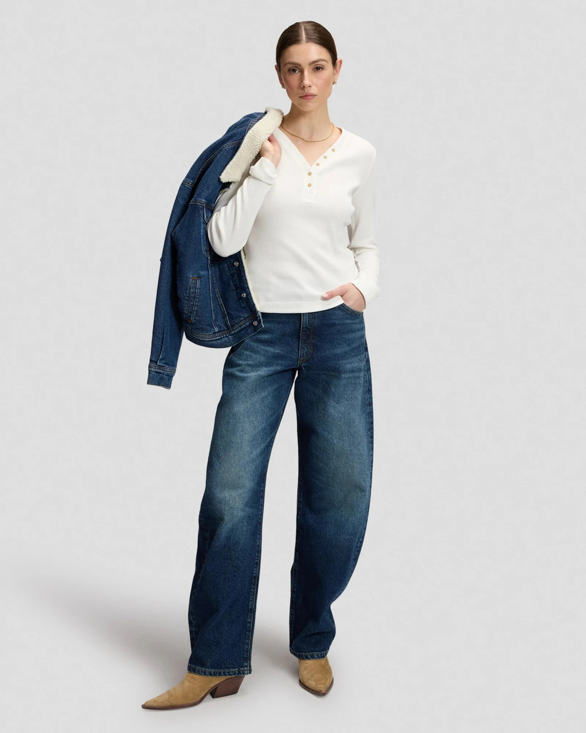 LS WAFFLE HENLEY ecru | Bildmaterial bereitgestellt von SHOES.PLEASE.
