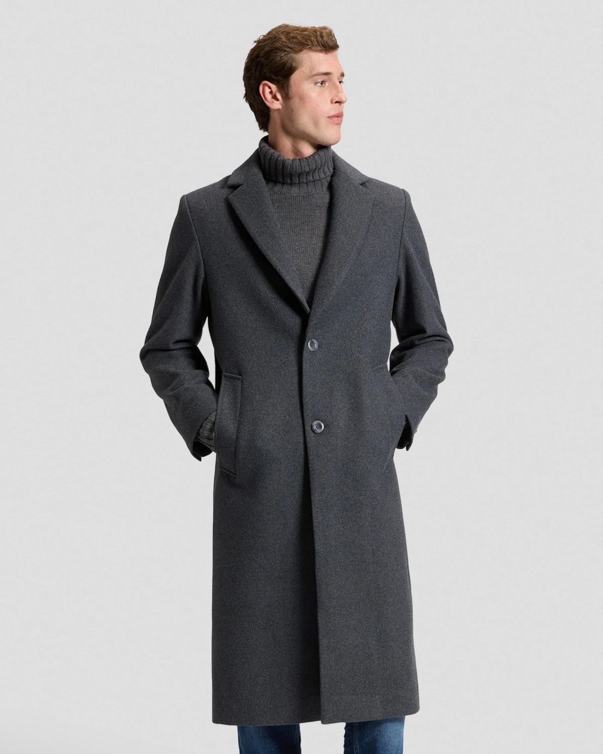 LONG WOOL CAR COAT heather grey | Bildmaterial bereitgestellt von SHOES.PLEASE.
