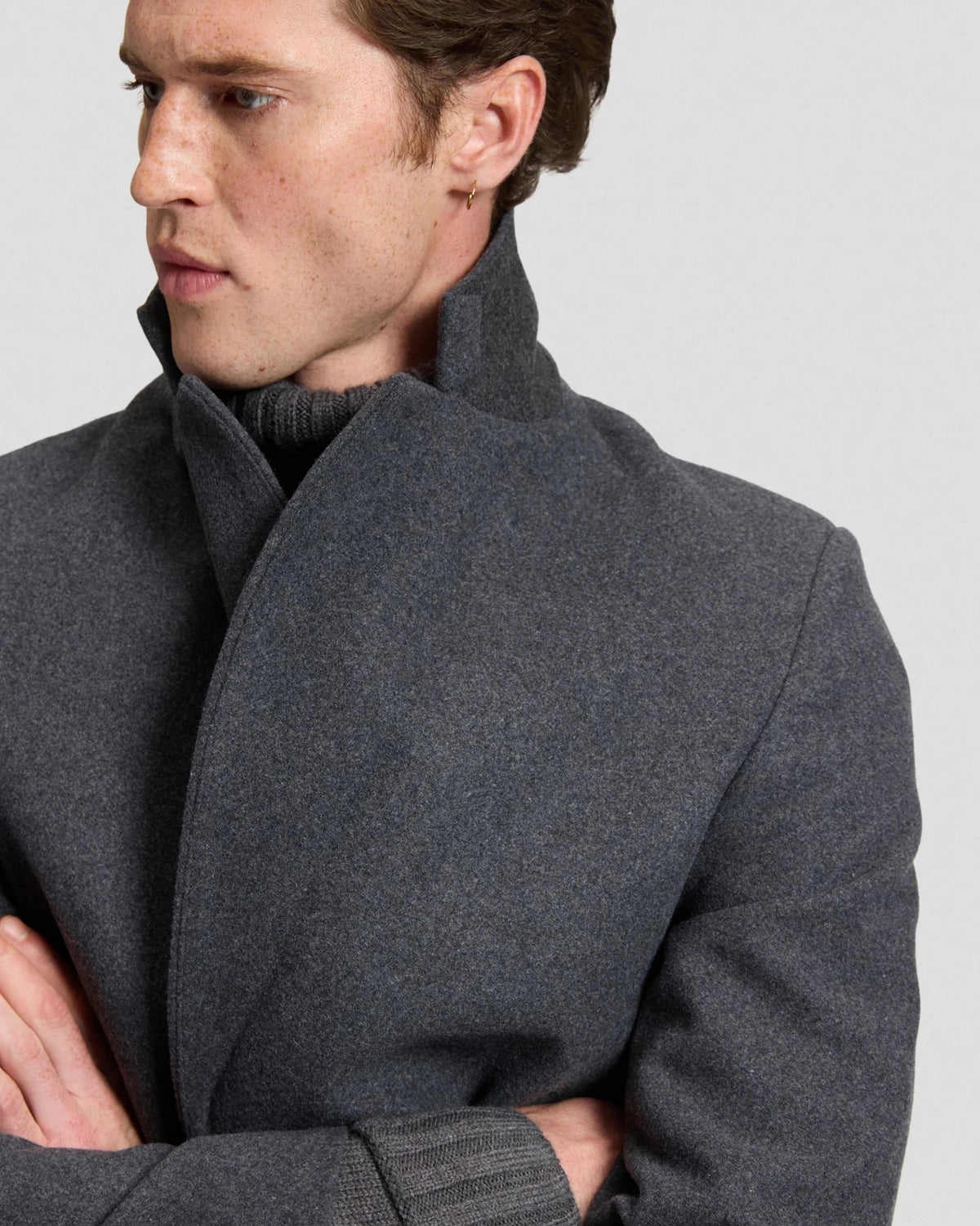 LONG WOOL CAR COAT heather grey | Bildmaterial bereitgestellt von SHOES.PLEASE.
