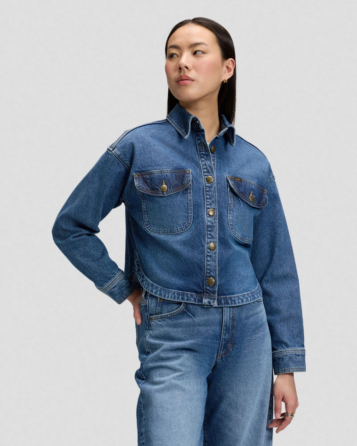 FLAP POCKET SHIRT VINTAGE blues | Bildmaterial bereitgestellt von SHOES.PLEASE.