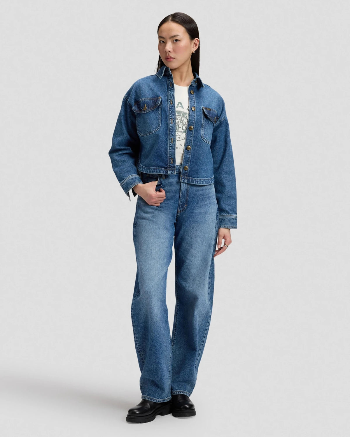 FLAP POCKET SHIRT VINTAGE blues | Bildmaterial bereitgestellt von SHOES.PLEASE.