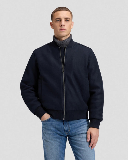WOOL BOMBER black