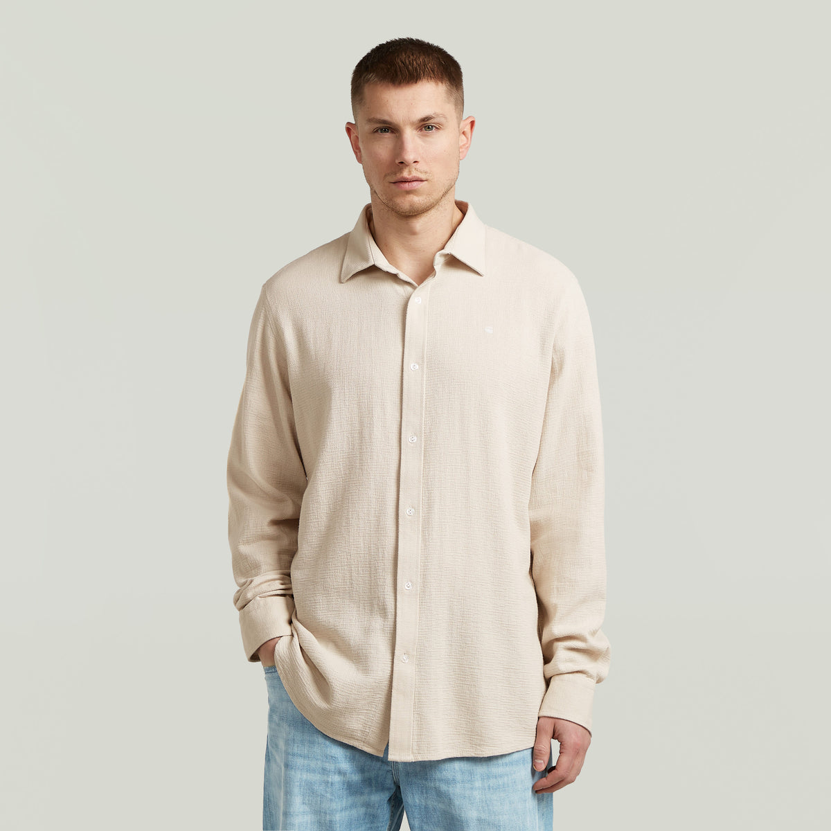 Clean Regular Shirt l\s white | Bildmaterial bereitgestellt von SHOES.PLEASE.