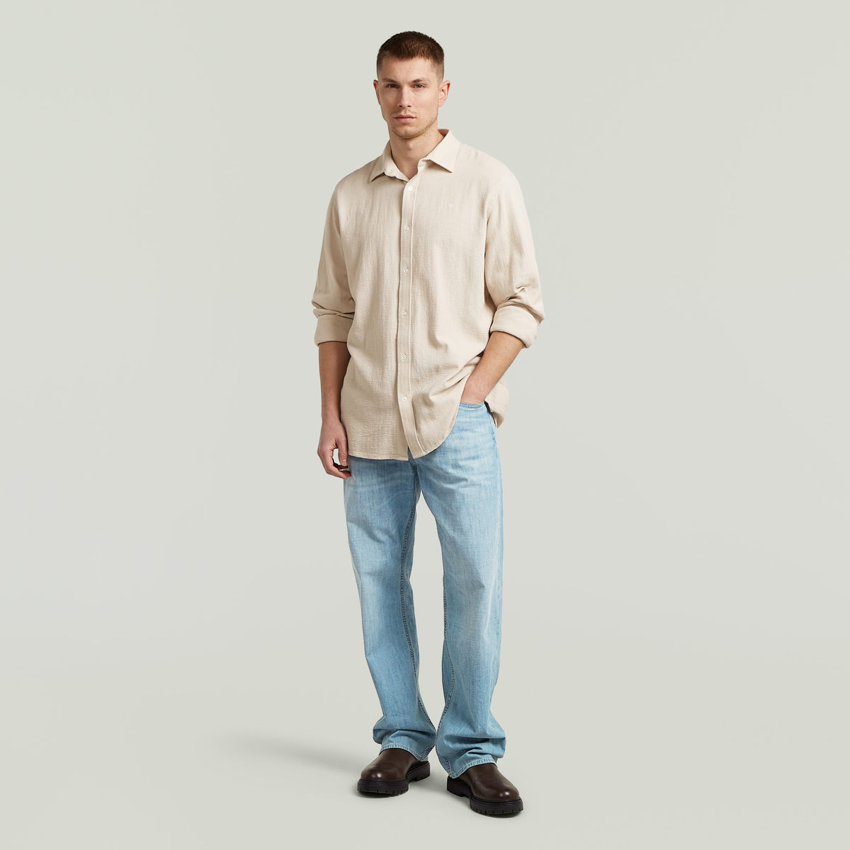 Clean Regular Shirt l\s white | Bildmaterial bereitgestellt von SHOES.PLEASE.