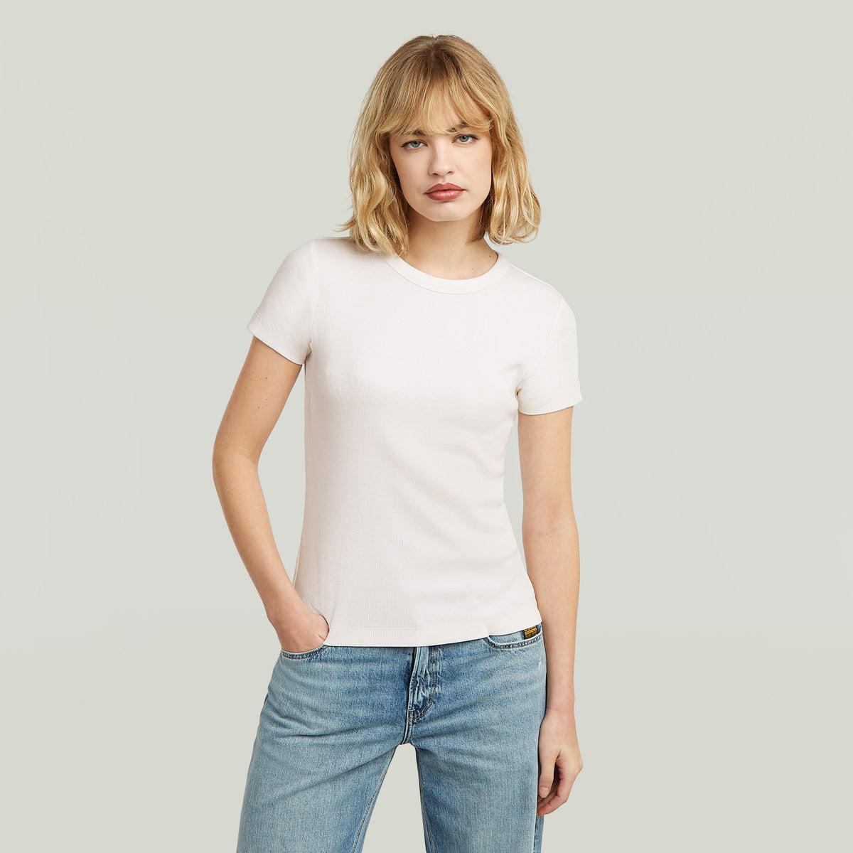 Slim rib t wmn white | Bildmaterial bereitgestellt von SHOES.PLEASE.