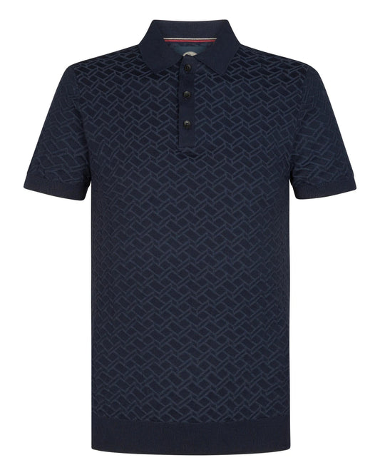 Men Knitwear Polo navy blue