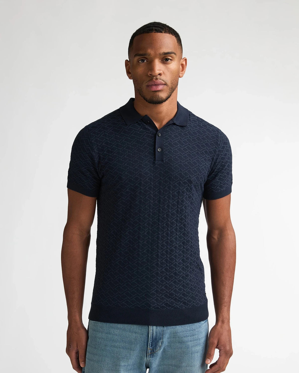 Men Knitwear Polo navy blue | Bildmaterial bereitgestellt von SHOES.PLEASE.