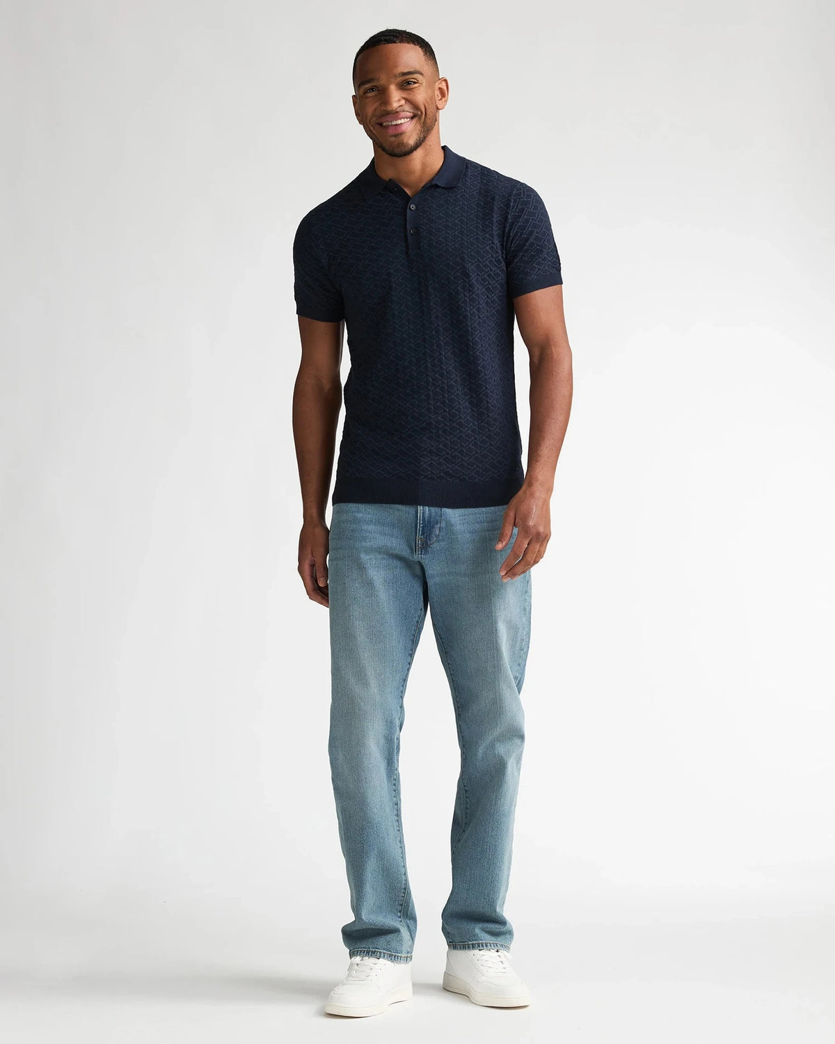 Men Knitwear Polo navy blue | Bildmaterial bereitgestellt von SHOES.PLEASE.