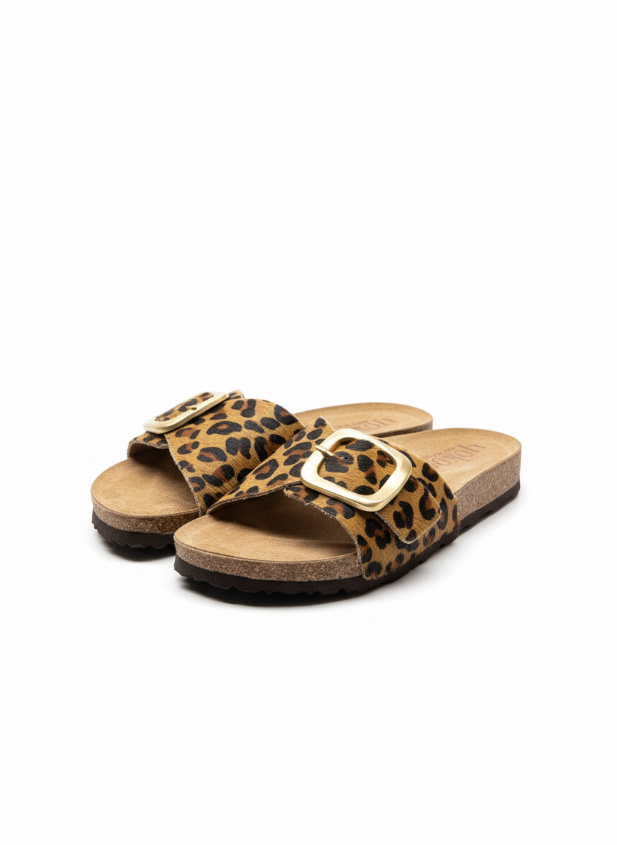 JERBA-114 Sandalia plana LEOPARDO natural | Bildmaterial bereitgestellt von SHOES.PLEASE.