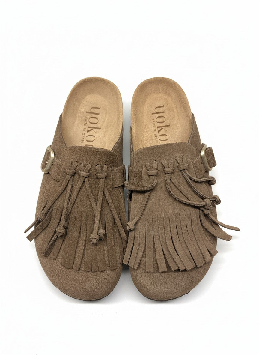ZUECO-260 Zueco plano SERRAJE lodo | Bildmaterial bereitgestellt von SHOES.PLEASE.