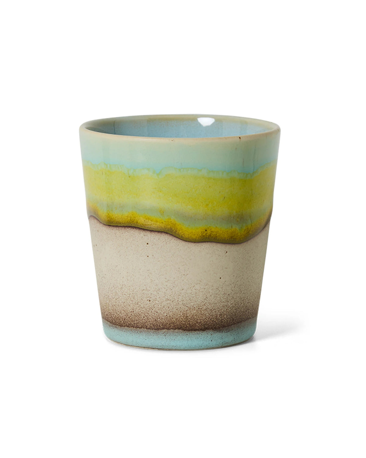 70s ceramics: coffee mug, glint multicolour | Bildmaterial bereitgestellt von SHOES.PLEASE.