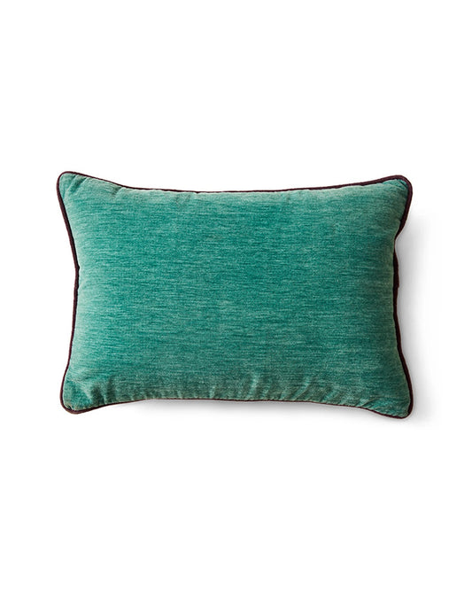 Velvet cushion, deep sea (50x35cm) turquoise