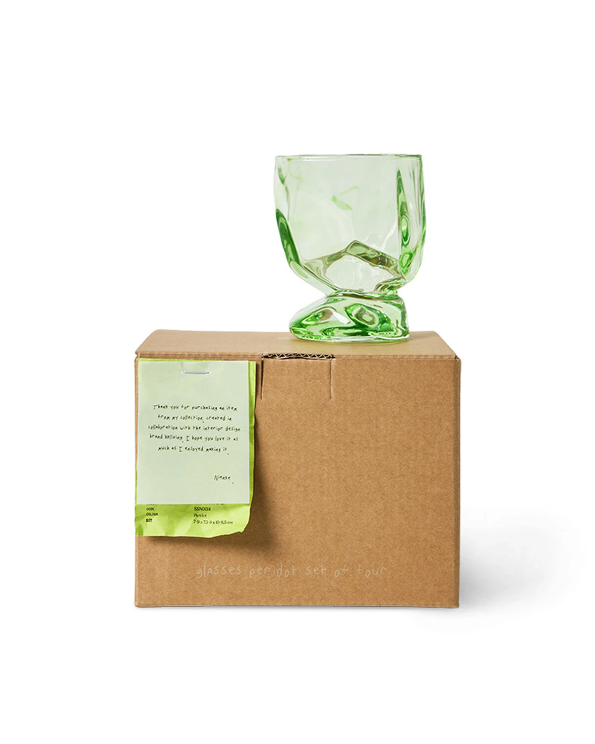 HKLIVING Weingläser Nienke Sikkema 4er-Set peridot | Bildmaterial bereitgestellt von SHOES.PLEASE.