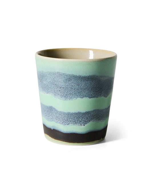 70s ceramics: coffee mug, river multicolour