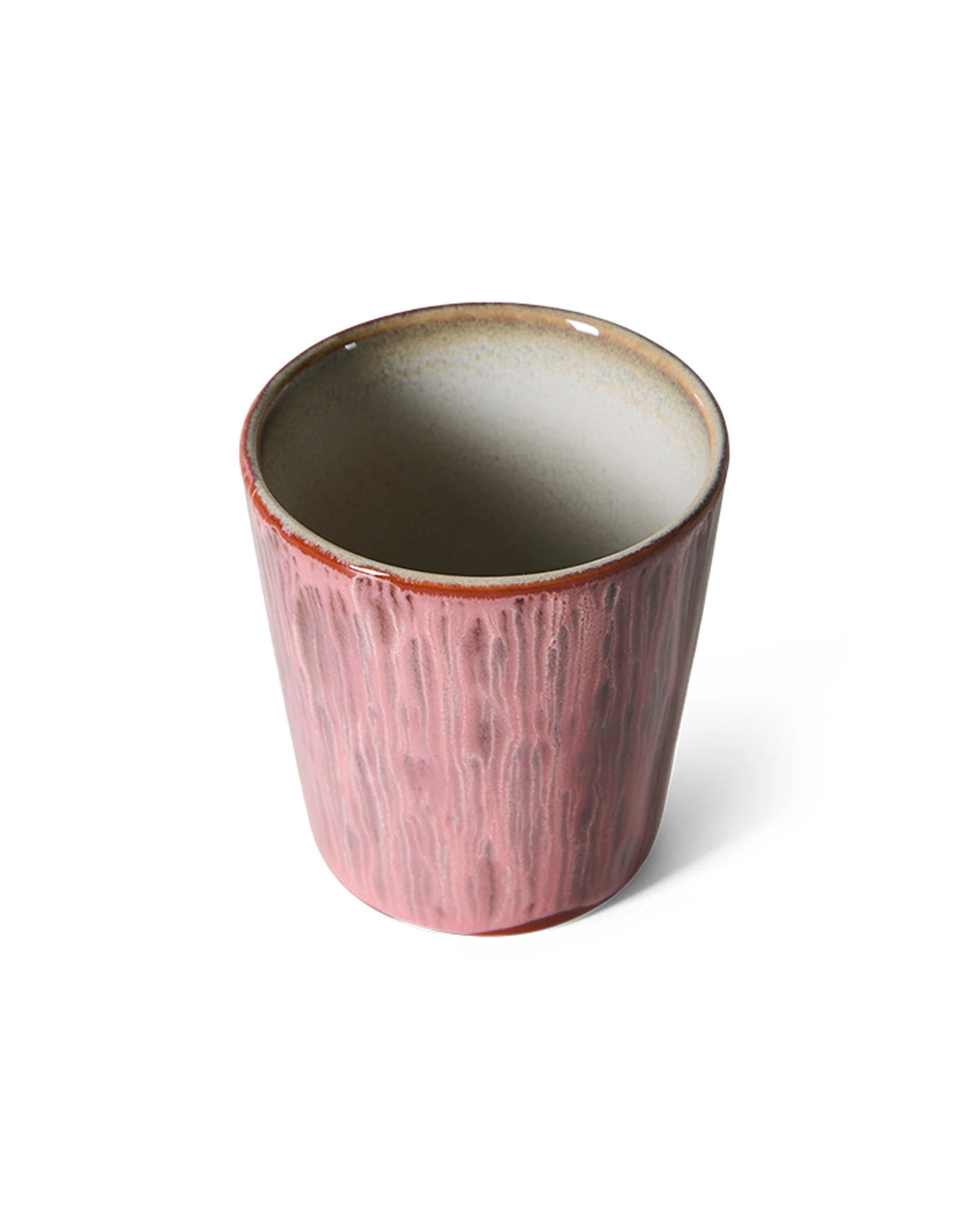 70s ceramics: coffee mug, rhubarb pink | Bildmaterial bereitgestellt von SHOES.PLEASE.