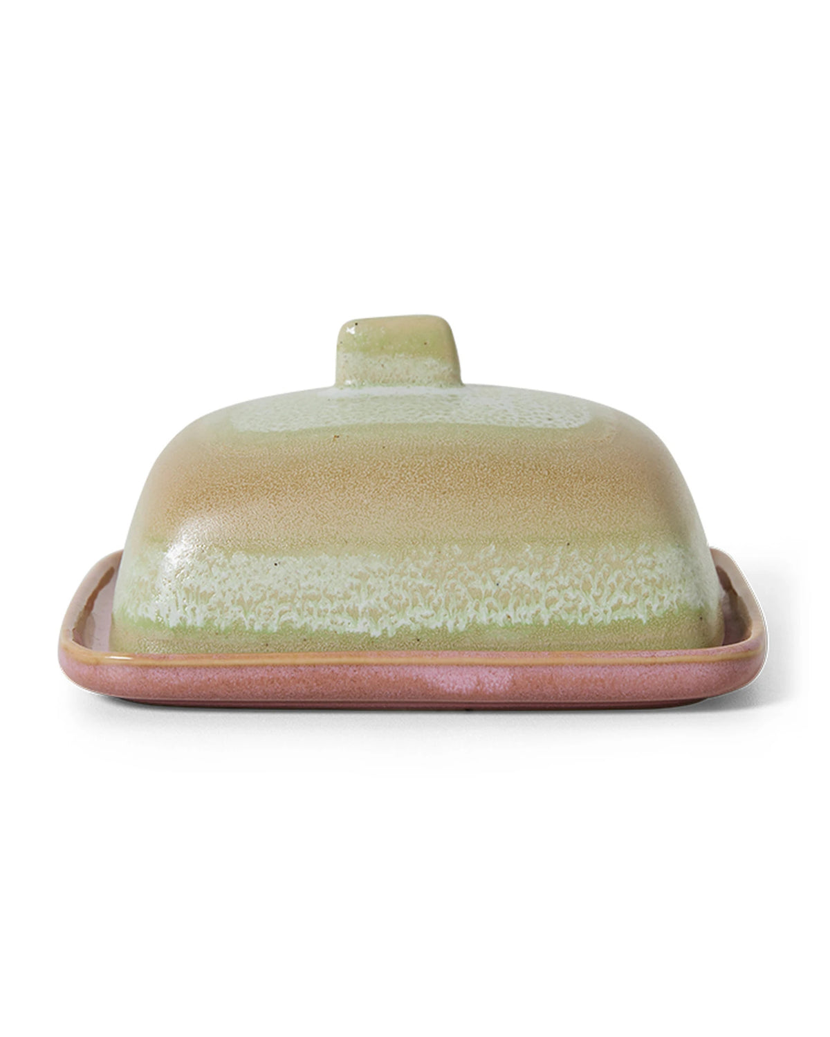 70s ceramics: butter dish, skyline multicolour | Bildmaterial bereitgestellt von SHOES.PLEASE.