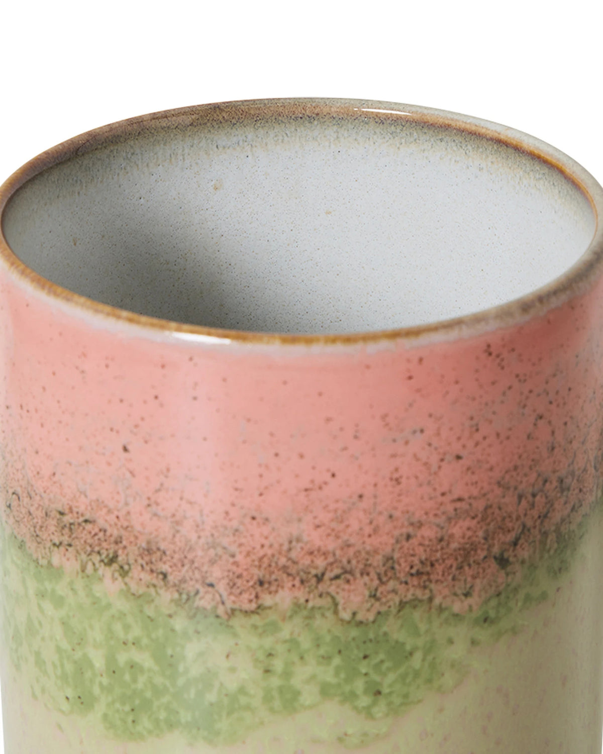 70s ceramics: storage jar, glaze multicolour | Bildmaterial bereitgestellt von SHOES.PLEASE.