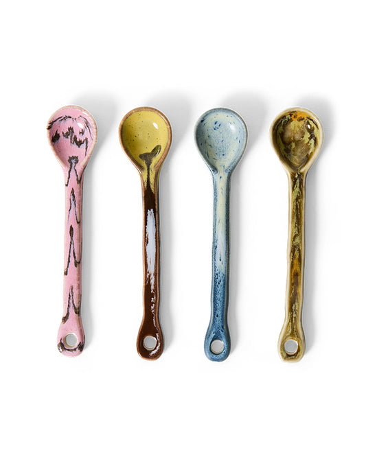 70s ceramics: spoons M, sketch (set of 4) multicolour