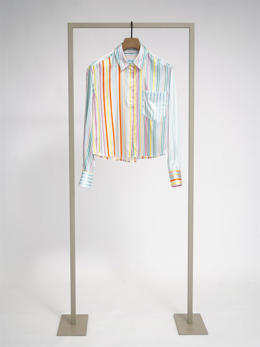 Bluse sky light multi color sky light multi color