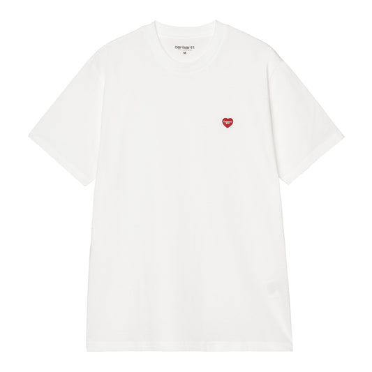 S/S Small Heart T-Shirt white / red