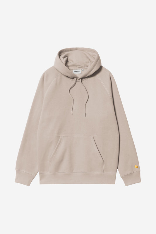 Hooded Chase Sweat dusky beige / gold /---