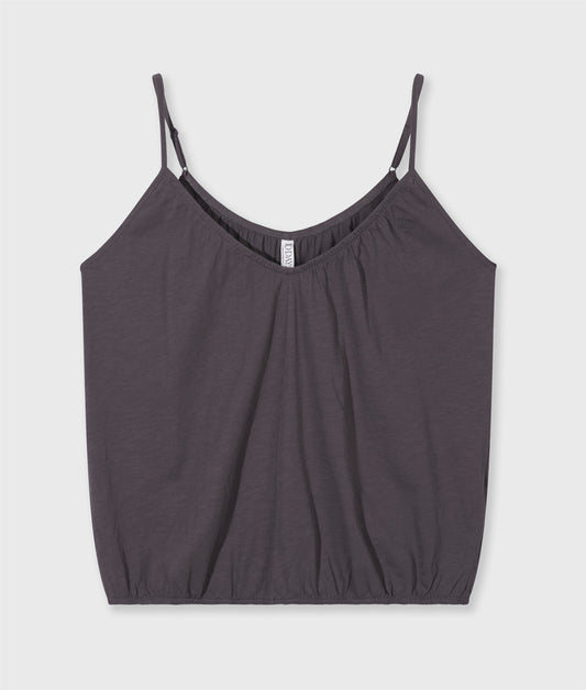 Top Gathered Neck steelblue