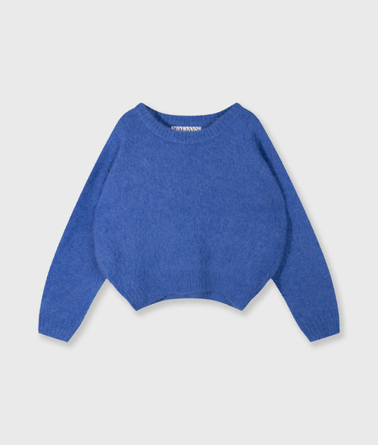 hairy knit sweater ultramarine