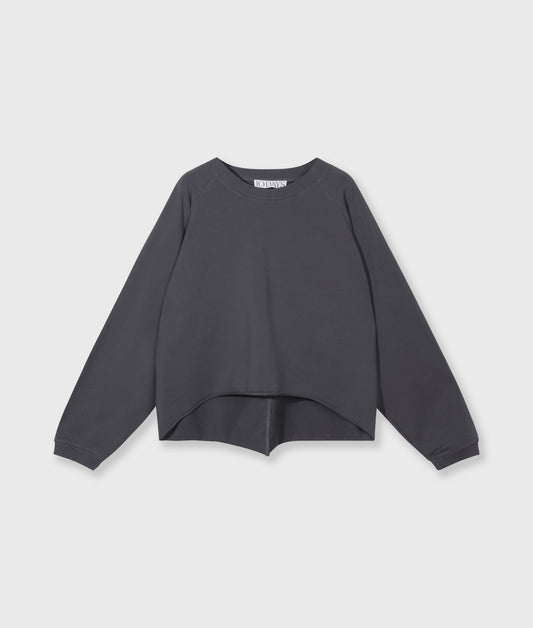 silent chique raglan sweater steel blue