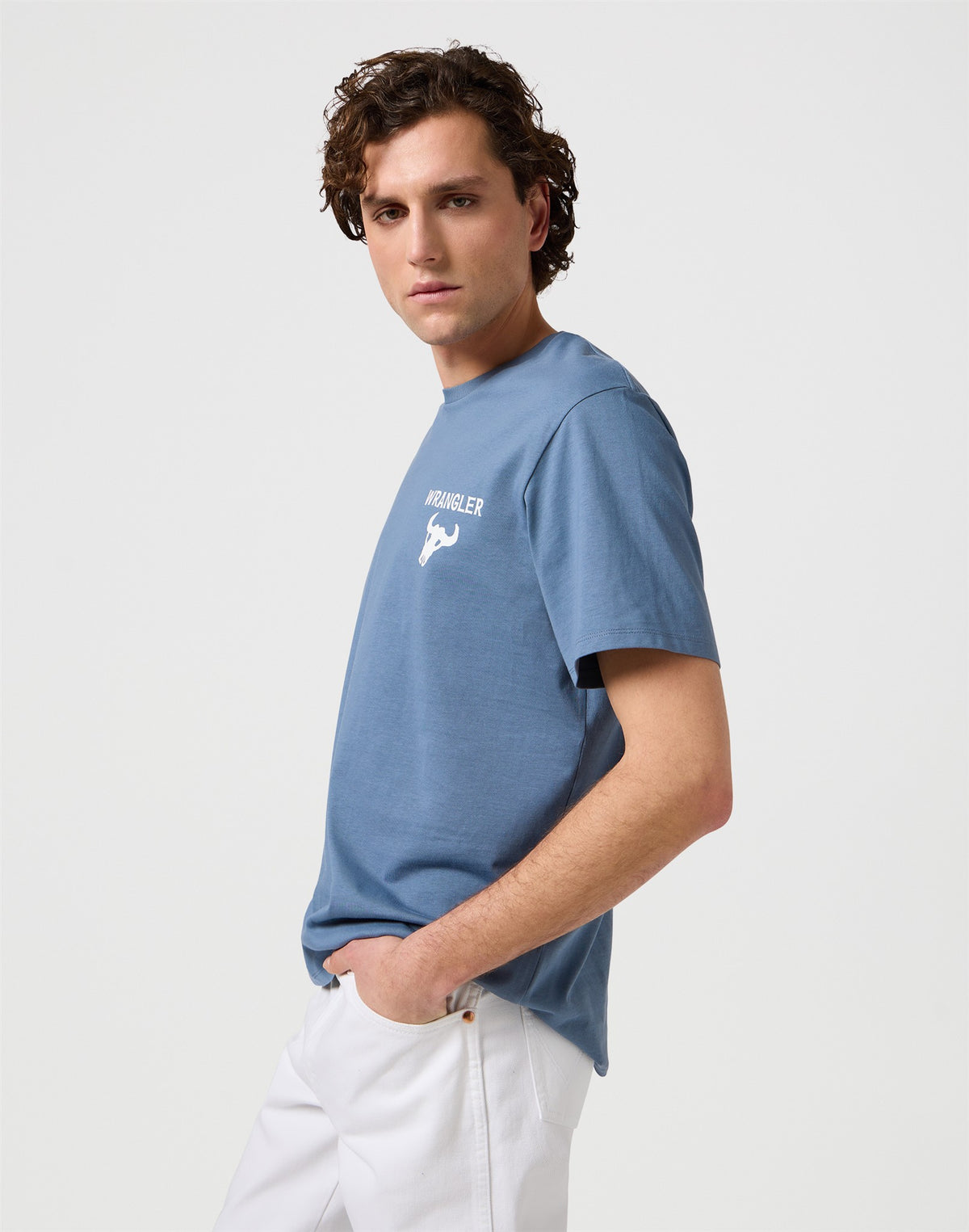 GRAPHIC TEE DUSTY BLUE blue | Bildmaterial bereitgestellt von SHOES.PLEASE.