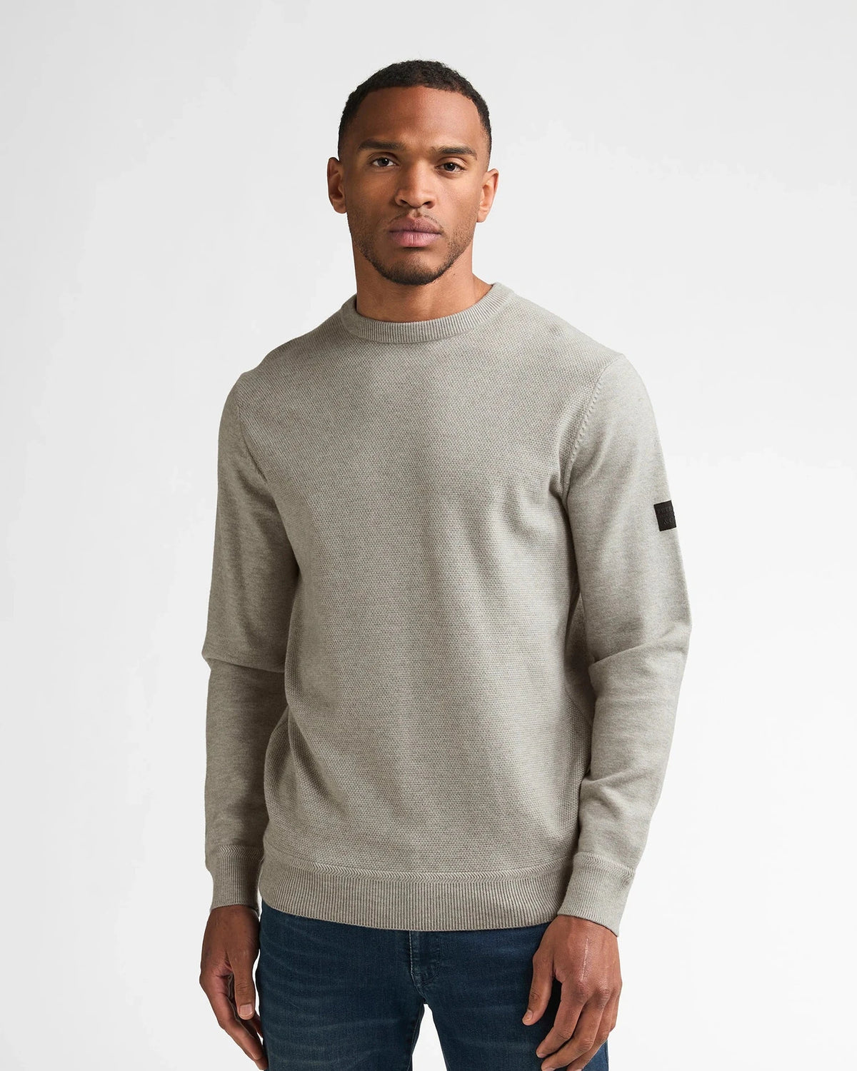 Men Knitwear Round Neck Basic ice grey | Bildmaterial bereitgestellt von SHOES.PLEASE.