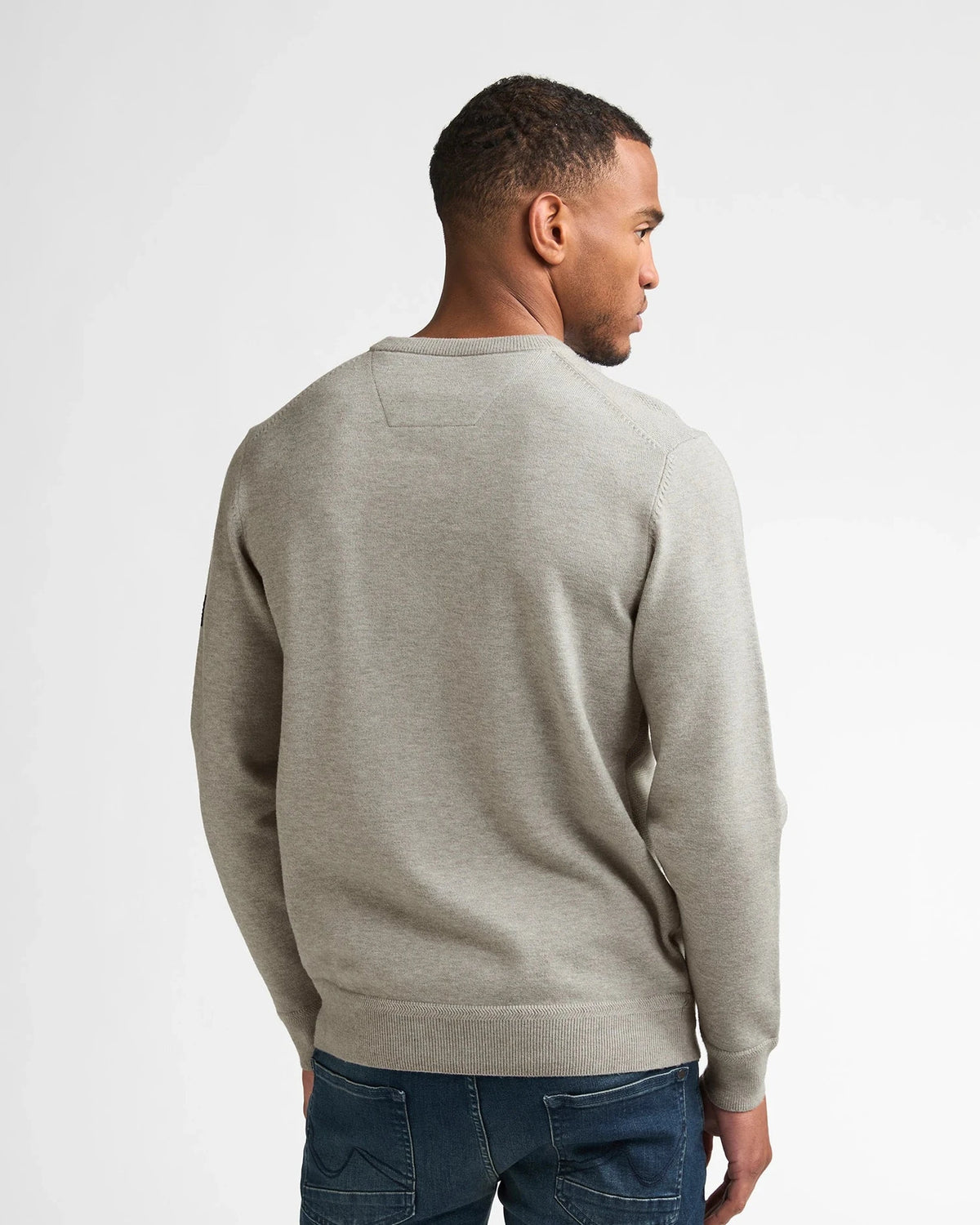 Men Knitwear Round Neck Basic ice grey | Bildmaterial bereitgestellt von SHOES.PLEASE.