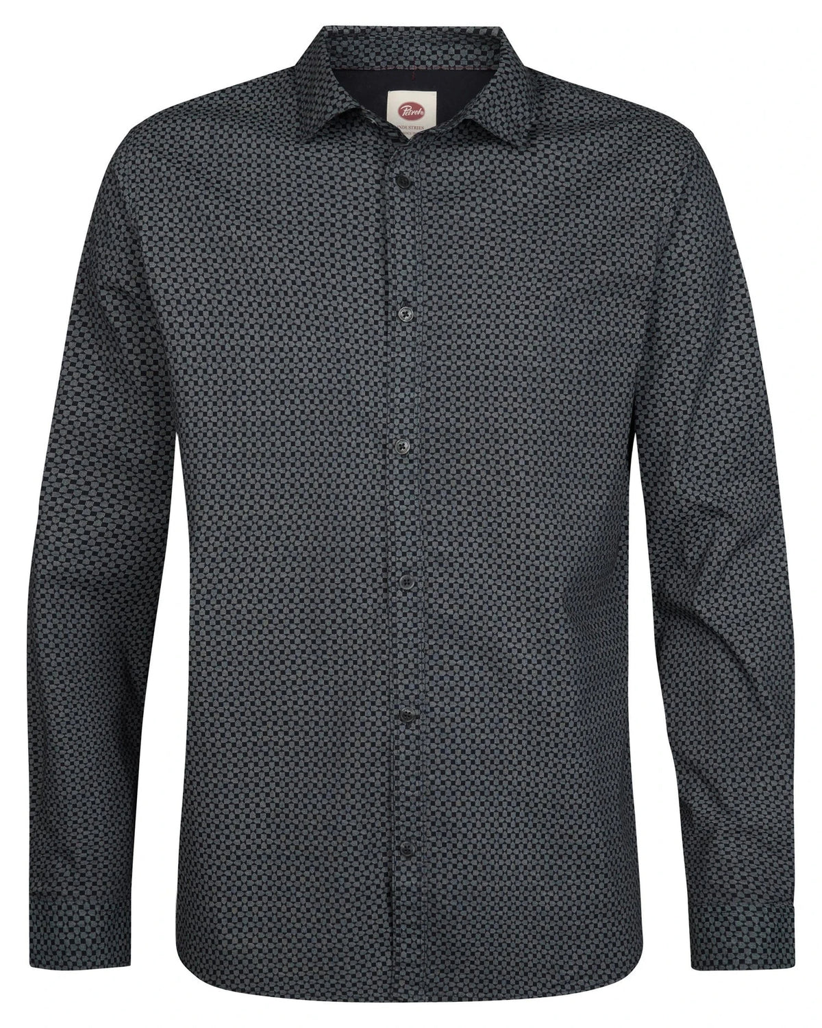 Men Shirt Long Sleeve AOP royal navy | Bildmaterial bereitgestellt von SHOES.PLEASE.