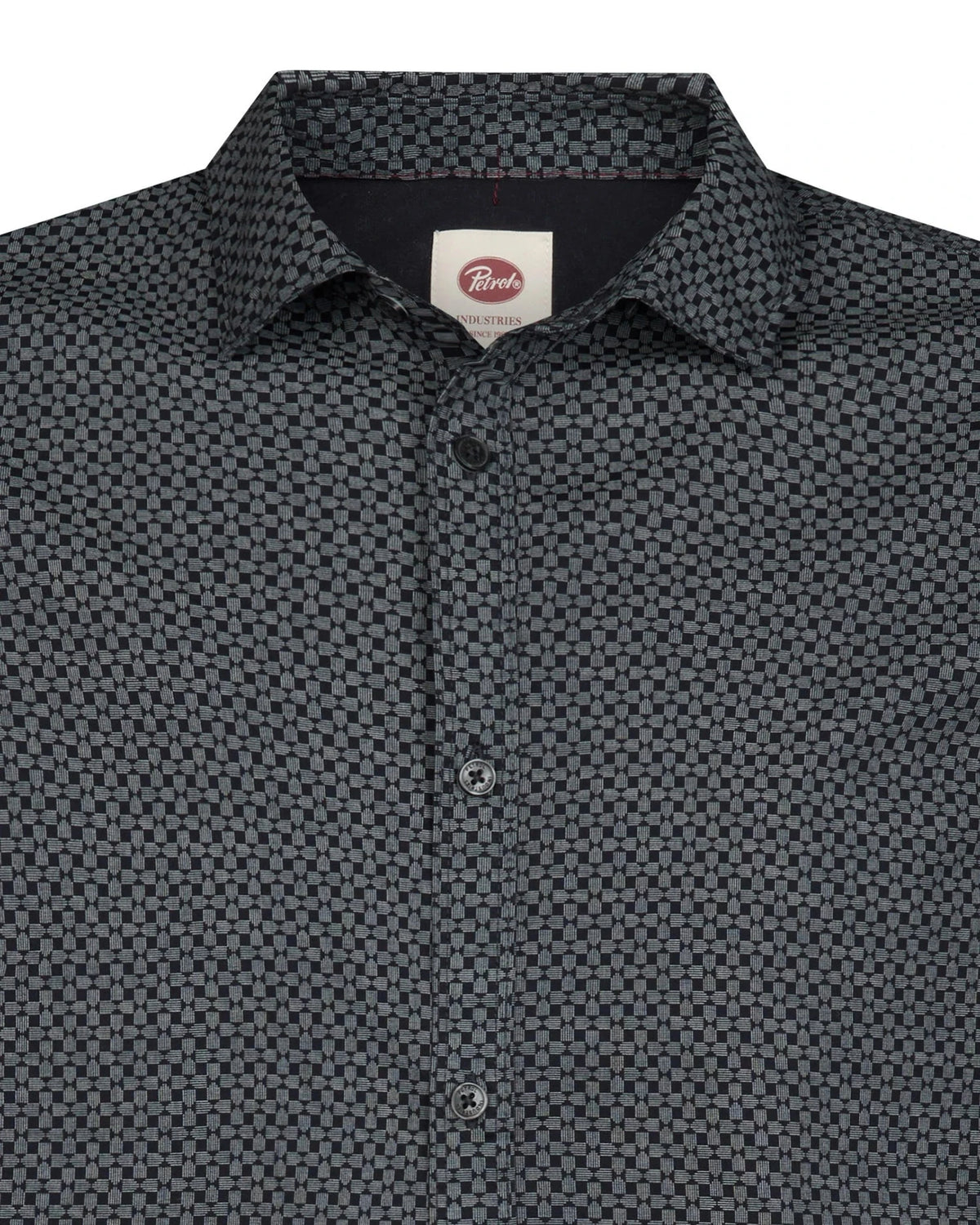 Men Shirt Long Sleeve AOP royal navy | Bildmaterial bereitgestellt von SHOES.PLEASE.