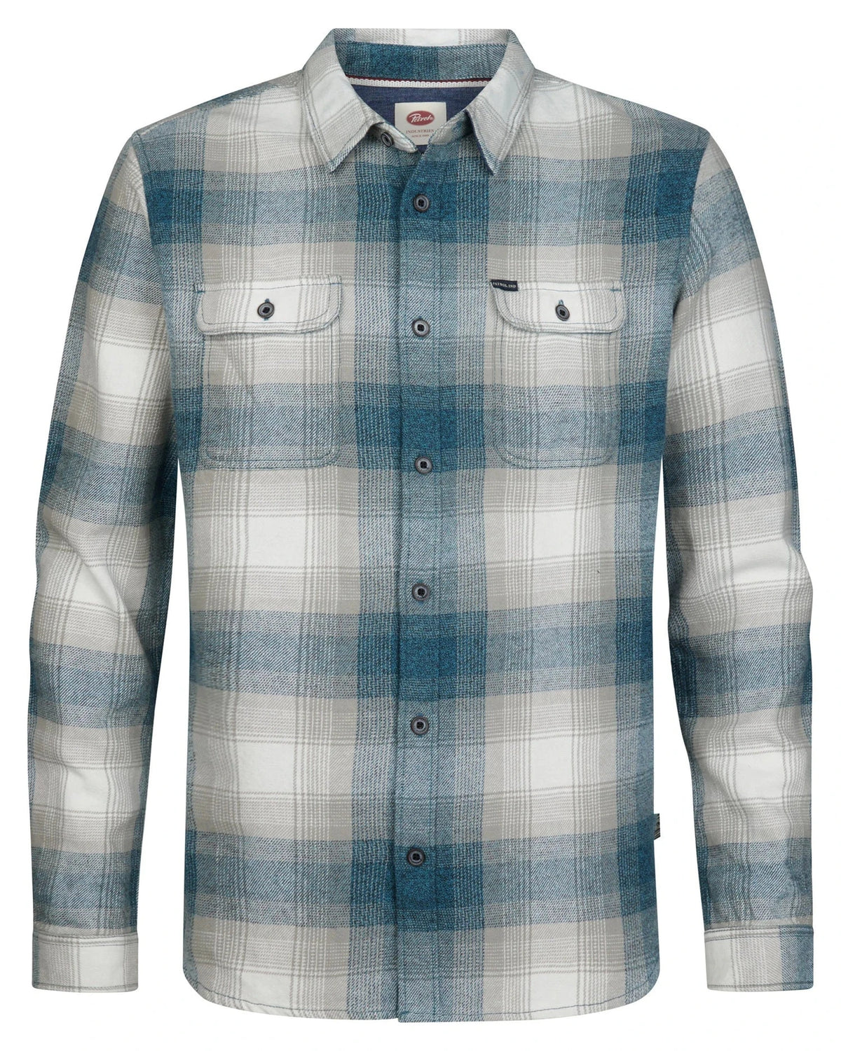 Men Shirt Long Sleeve Check iron blue | Bildmaterial bereitgestellt von SHOES.PLEASE.