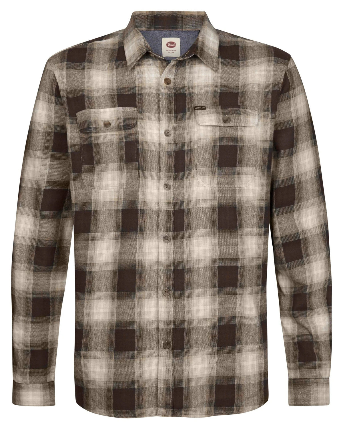 Men Shirt Long Sleeve Check iron steel | Bildmaterial bereitgestellt von SHOES.PLEASE.