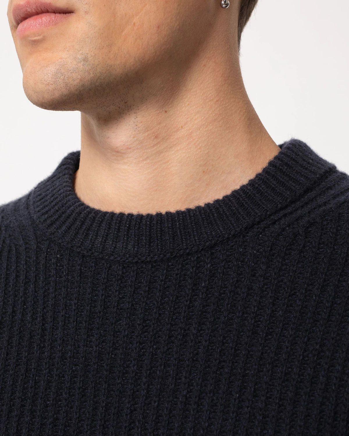August Rib Wool Sweater navy | Bildmaterial bereitgestellt von SHOES.PLEASE.