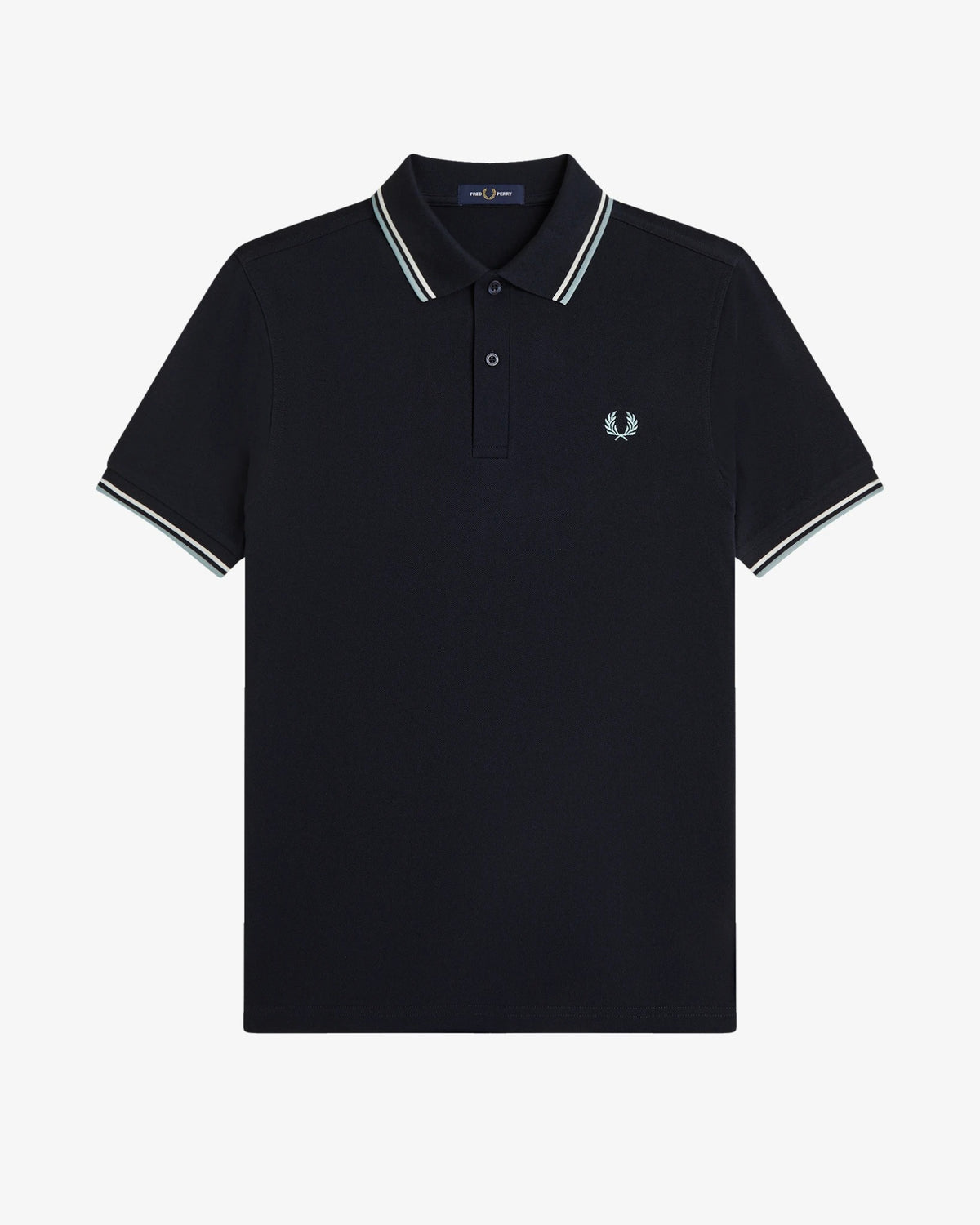 TWIN TIPPED FRED PERRY SHIRT nvy/ecru/slvrblu | Bildmaterial bereitgestellt von SHOES.PLEASE.