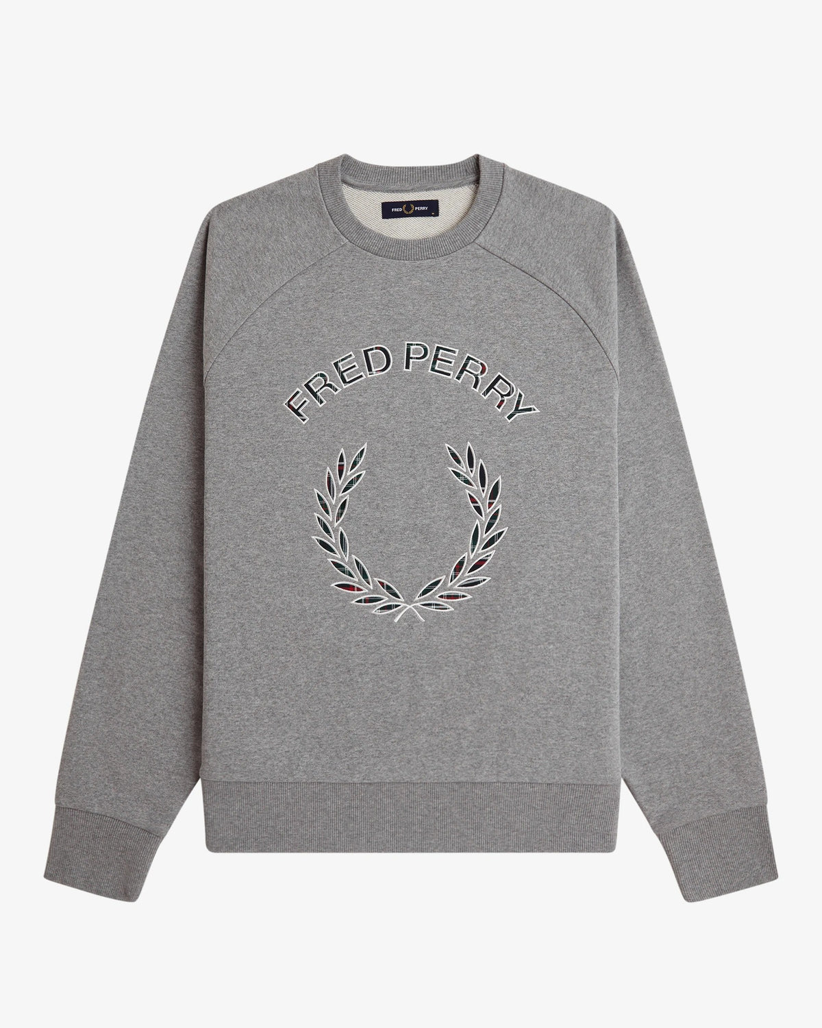 TARTAN APPLIQUE SWEATSHIRT steel marl | Bildmaterial bereitgestellt von SHOES.PLEASE.