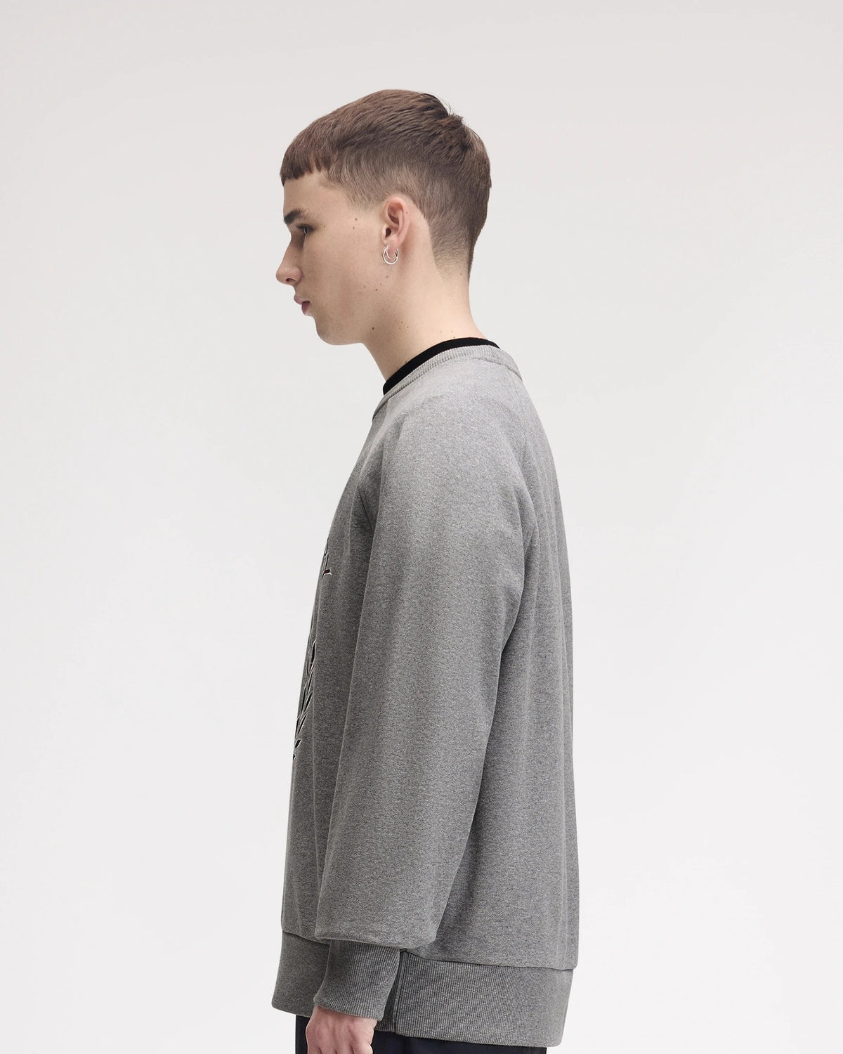 TARTAN APPLIQUE SWEATSHIRT steel marl | Bildmaterial bereitgestellt von SHOES.PLEASE.