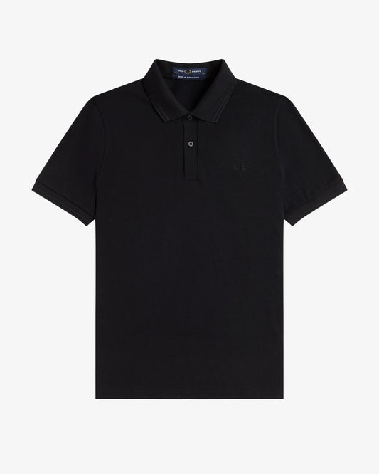 TWIN TIPPED FRED PERRY SHIRT black/black