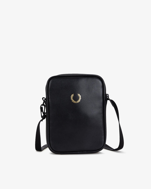 SMOOTH LEATHER SMALL SIDE BAG black