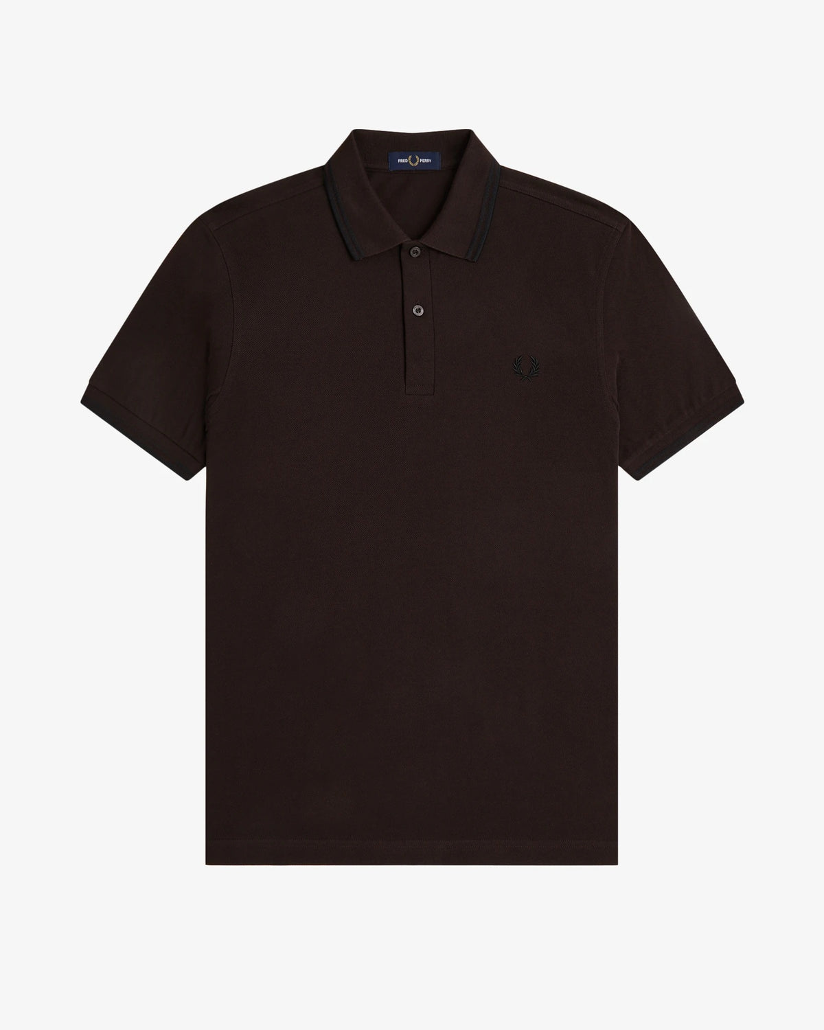 TWIN TIPPED FRED PERRY SHIRT rich brown/black | Bildmaterial bereitgestellt von SHOES.PLEASE.