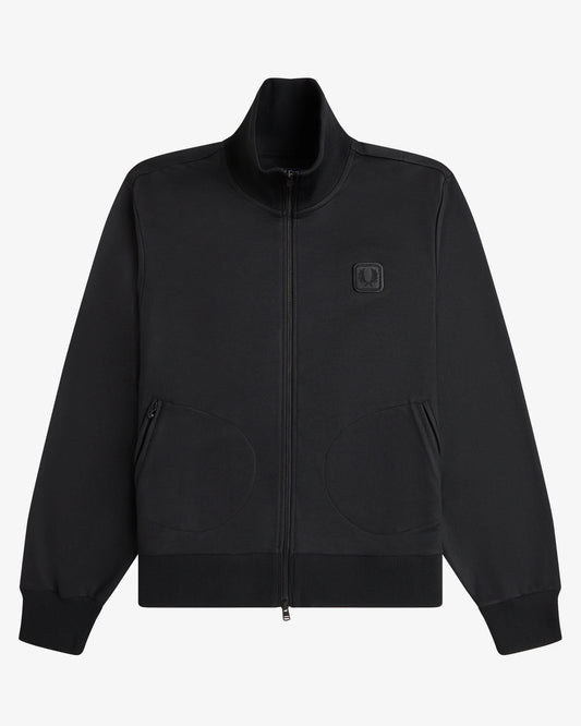 BLACK CANVAS TRACK JACKET black