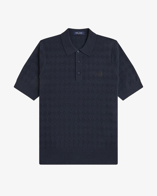 POINTELLE KNITTED SHIRT navy