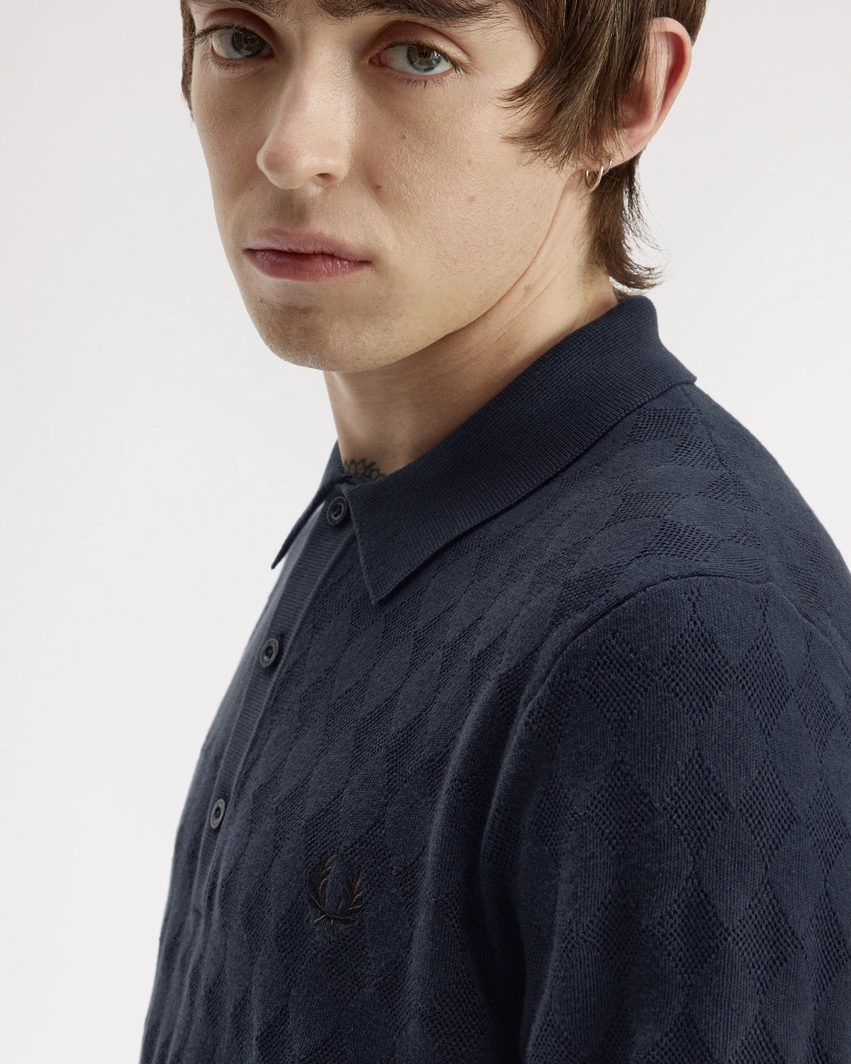 POINTELLE KNITTED SHIRT navy | Bildmaterial bereitgestellt von SHOES.PLEASE.