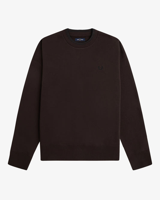 OVERSIZED TIPPED SWEATSHIRT rich brown