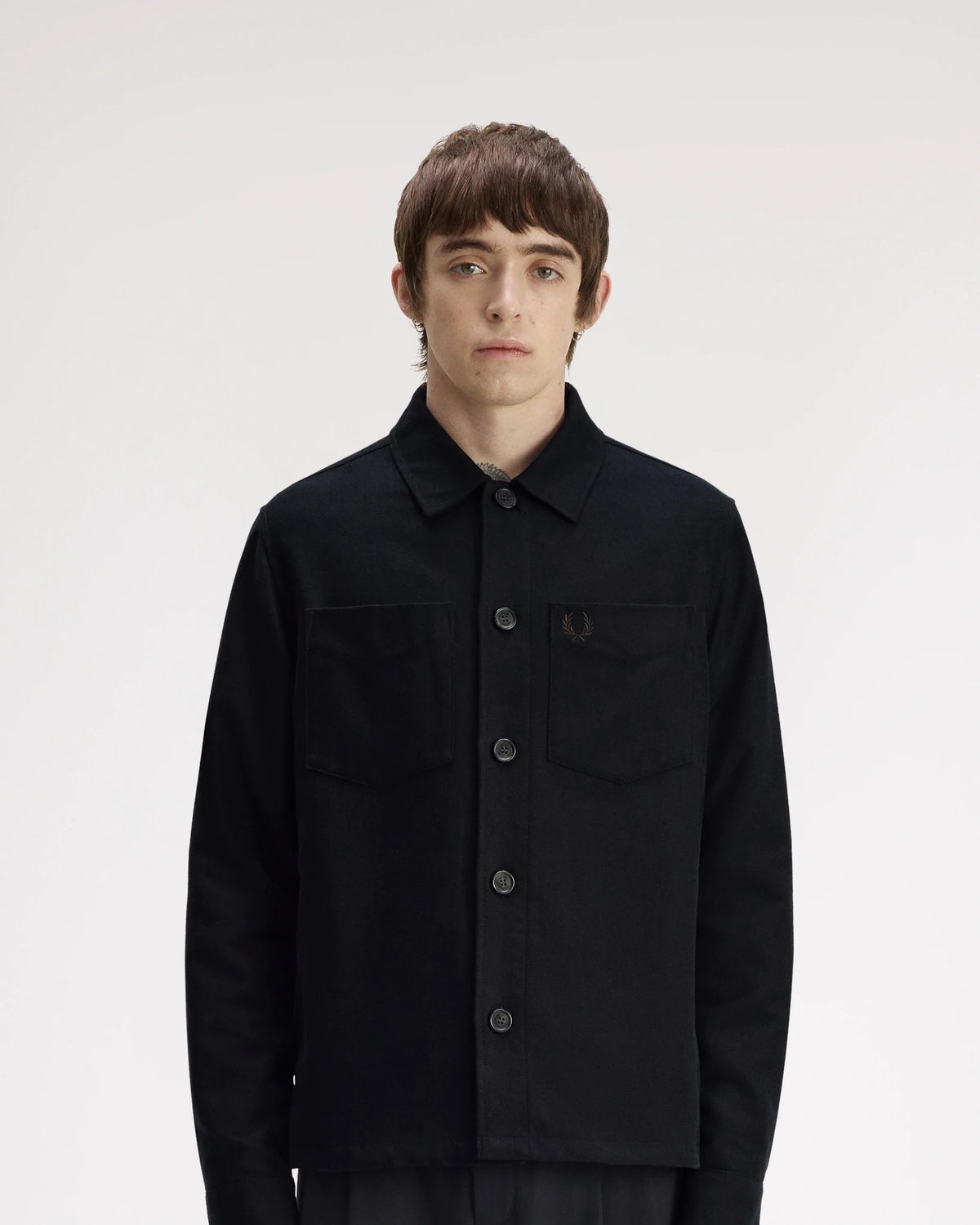 BRUSHED TWILL OVERSHIRT black | Bildmaterial bereitgestellt von SHOES.PLEASE.