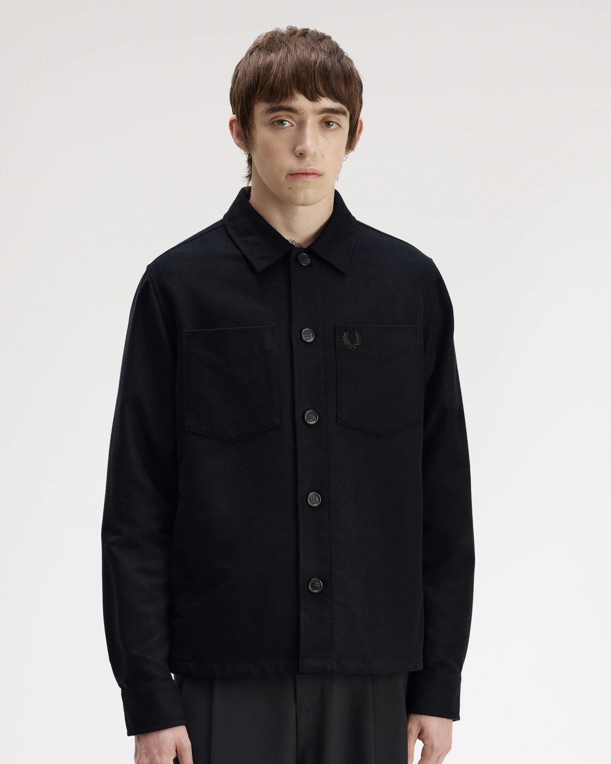 BRUSHED TWILL OVERSHIRT black | Bildmaterial bereitgestellt von SHOES.PLEASE.